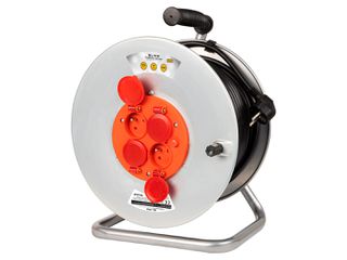 PR-61 extension cord 4-sockets with grounding 50m metal drum 3x2.5mm