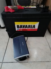 Μπαταρία βαθιάς εκφόρτισης 110Ah+ inverter 350watt