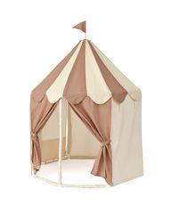 Kids Concept - Pavillion Tent - Stripe Dusty Brown - 115x115x138cm