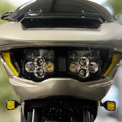 Custom Dynamics, turn signal LED vent inserts. Front. Black-thumb-2
