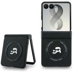 Etui Karl Lagerfeld Karl Pins MagSafe na Samsung Galaxy Z Flip 8 - czarne