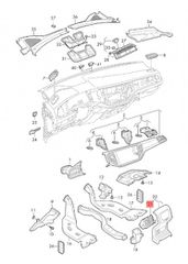 VW T-Roc ‘17-26 Πίσω αεραγωγός Καμπίνας (Με Πρίζα) 2GA819203-thumb-1