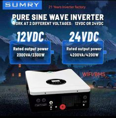 Inverter 2.3kw /2 πανελ 585watt/ Μπαταρια λιθιου 12ν 300Α