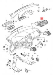 VW Eos ‘05-15 /Scirocco ‘08-14 Κεντρικός αεραγωγός 1Q0819728H / 1Q0819728L / 1Q0819735C-thumb-1