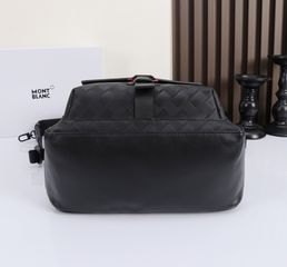 Mont Blanc Backpack High Quality Real Leather-thumb-3