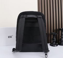 Mont Blanc Backpack High Quality Real Leather-thumb-4