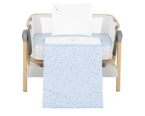 Mini cot bedding set 3pcs Bear with me Blue - Kikka Boo
