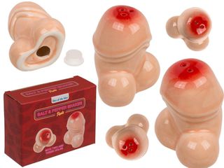 Naughty Penis Salt & Pepper Shakers - Ceramic Novelty Set