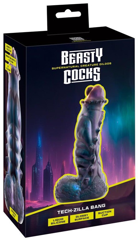 Beasty Cocks Tech-Zilla Bang Dildo με Βεντούζα