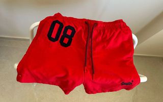 Μαγιό βερμούδα ανδρικό Superdry μέγεθος Medium, σαν καινούργιο, κόκκινο