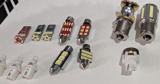 LED λαμπάκια αυτοκινήτου καινούργια, σετ 13 τεμάχια διάφορα είδη