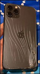 iPhone 11 PRO μεταχειρισμένο, πλήρως λειτουργικό, σπασμένη πλάτη, μαύρο, 64GB