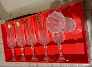 Σετ 6 ποτήρια σαμπάνιας Cristal d'Arques Longchamp καινούρια