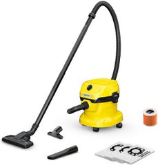 Karcher WD 2 Plus V-12/6/18/C Σκούπα Υγρών / Στερεών 1000W με Πλαστικό Κάδο 12lt