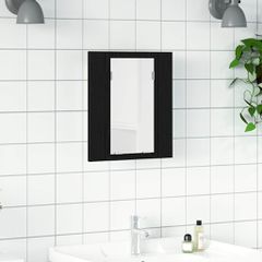 Ντουλάπι Μπάνιου με LED, Μαύρο Δρυς, 40x12x45 εκ. από Τεχνητό Ξύλο 862549