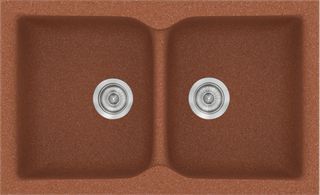 Sanitec Νεροχύτης 336 Classic 86×50 336-20-Granite-Terracota