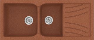 Sanitec Νεροχύτης 323 Classic 115×50 323-20-Granite-Terracota