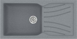 Sanitec Νεροχύτης 324 Classic 100×50 324-17-Metallic-Silver