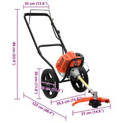 Θαμνοκοπτικό με Ρόδες Πορτοκαλί 52 cc 1,45 kW 4005032-thumb-9