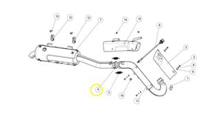 Φλάντζα Εξάτμισης Segway Snarler.600 AT5 E5 SG-A10-A350000-000-00