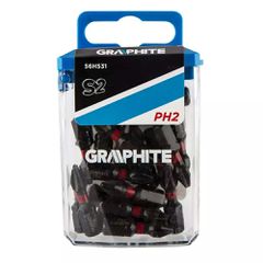 Μύτη Κατσαβιδιού Graphite Ph2 X 25 Mm, 20 Τεμ.