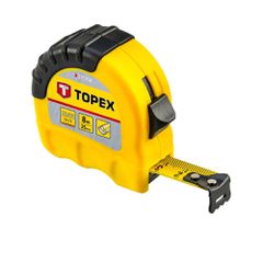 Μετροταινία Topex με Αυτόματη Επαναφορά 25mm x 8m
