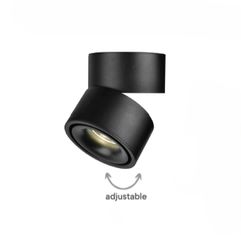 InLight Φωτιστικό Σποτ Οροφής LED 15W, 3CCT, Μαύρο, D:10x10,7cm 9095-Black