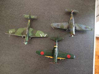 3 vintage μεταλλικά αεροπλάνα