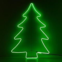 ΧΡΙΣΤΟΥΓΕΝΝΙΑΤΙΚΟ ΔΕΝΤΡΟ 65*74cm, 230V, 3m ΝΕΟΝ LED ΦΩΤΟΣΩΛΗΝΑ, ΠΡΑΣΙΝΗ, ΜΟΝΟΚΑΝΑΛΟΣ, ΠΡΟΕΚΤΑΣΗ ΠΑΡΟΧΗΣ 1,5m, IP44