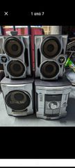 150W Sony Στερεοφωνικό CD changer 3 Διπλό Κασετόφωνο μαζί με τρία ηχεία