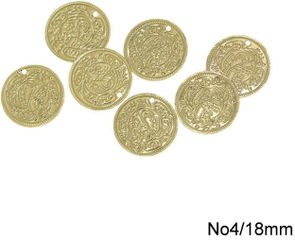 100 Τεμάχια Φλουρί Μπρούτζινο Άβαφο Νο4/18mm για Παραδοσιακές Στολές - MARK787 GOLD