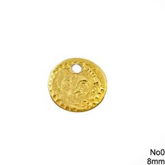 200 Τεμάχια Φλουρί Μπρούτζινο Άβαφο No 0/8mm για Παραδοσιακές Στολές - MARK794 GOLD