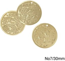 25 Τεμάχια Φλουρί Μπρούτζινο Άβαφο No7/30mm για Παραδοσιακές Στολές - MARK796 GOLD