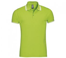SOL'S PASADENA MEN 00577 Ανδρικό πόλο πικέ Πικέ 200g - 100% Βαμβάκι Ringspun LIME/WHITE - 794-thumb-2