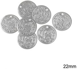 50 Τεμάχια Φλουρί Ατσάλινο 22mm – Ιδανικό για Παραδοσιακές Στολές & Κοσμήματα SILVER