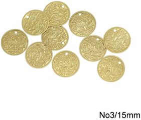 50 Τεμάχια Φλουρί Μπρούτζινο Άβαφο No3/15mm για Παραδοσιακές Στολές - MARK788-50 GOLD