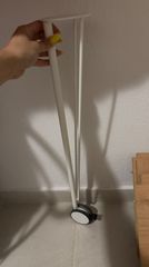 4× Ikea KRILLE πόδια τραπεζιού με ροδάκια – λευκά 70 cm