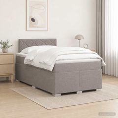 Κρεβάτι box spring με στρώμα Taupe 120 x 200 cm Ύφασμα 3450464