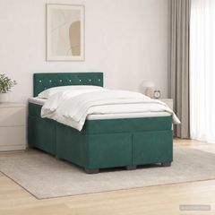 Κρεβάτι box spring με στρώμα Σκούρο Πράσινο 120 x 200 cm 3450689