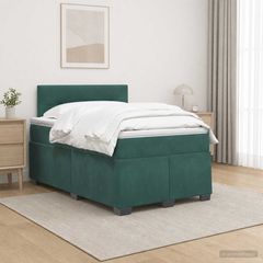 Κρεβάτι box spring με στρώμα Σκούρο Πράσινο 120 x 200 cm 3450695