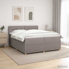 Κρεβάτι box spring με στρώμα Taupe 200 x 200 cm Ύφασμα 3451549