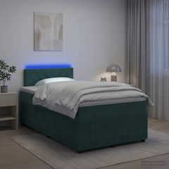Κρεβάτι box spring με στρώμα Σκούρο Πράσινο 120 x 200 cm 3453116