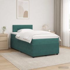 Κρεβάτι box spring με στρώμα Σκούρο Πράσινο 120 x 200 cm 3453122