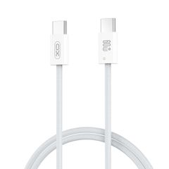 XO NB-Q273 iP15 Καλώδιο φόρτισης Type-C σε Type-C 60W Λευκό