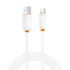 XO NB302 Καλώδιο Ταχείας Φόρτισης & Μεταφοράς Δεδομένων USB-A σε Type-C 3A Λευκό 1m