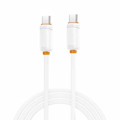 XO NB-Q302B Καλώδιο Φόρτισης & Μεταφοράς Δεδομένων Type-C σε Type-C 60W Λευκό 1m