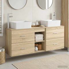 Σετ Ντουλαπιών Μπάνιου 3 τμχ. Sonoma Δρυς 53 x 34,5 x 63 εκ 3405853