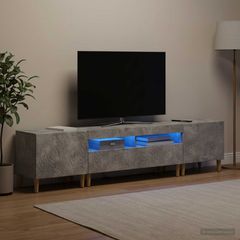3 Τεμάχια LED Τηλεοπτική Ντουλάπα DELFT Γκρι Σκυροδέματος 3416760