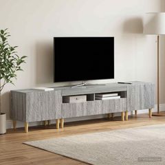3 Τεμάχια LED Τηλεοπτική Ντουλάπα DELFT Γκρι Sonoma 3416766