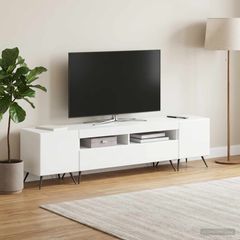 3 Τεμάχια LED Τηλεοπτική Ντουλάπα BREDA 3 τμχ. Γυαλιστερό Λευκό 3416924
